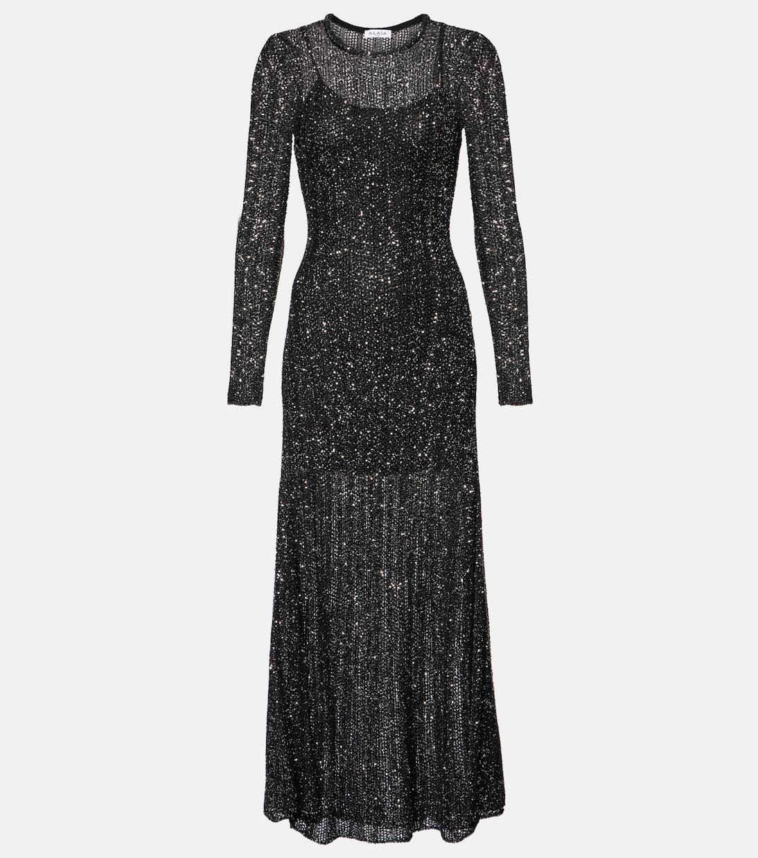 Thalia | Burgundy High-Neck Midi Dress With Sheer Mesh Cape