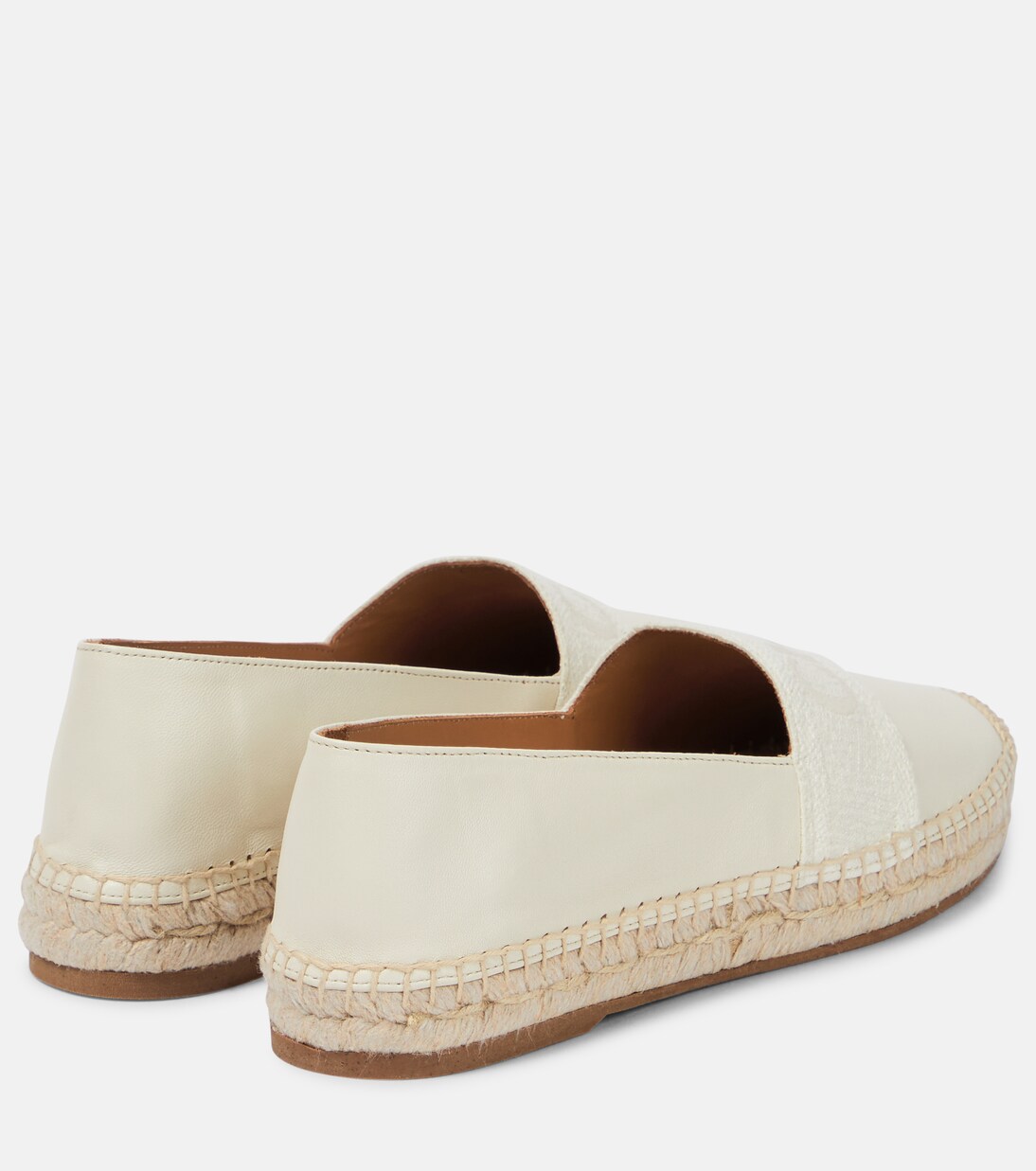 Espadrilles Piia aus Leder in Weiß - Chloe | Mytheresa