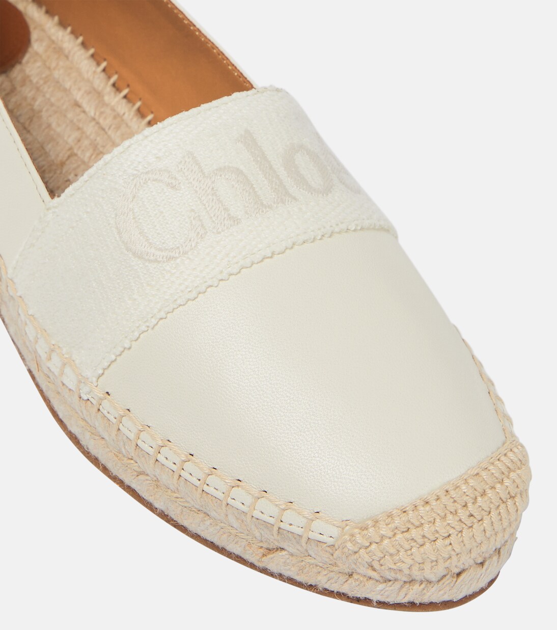 Espadrilles Piia aus Leder in Weiß - Chloe | Mytheresa
