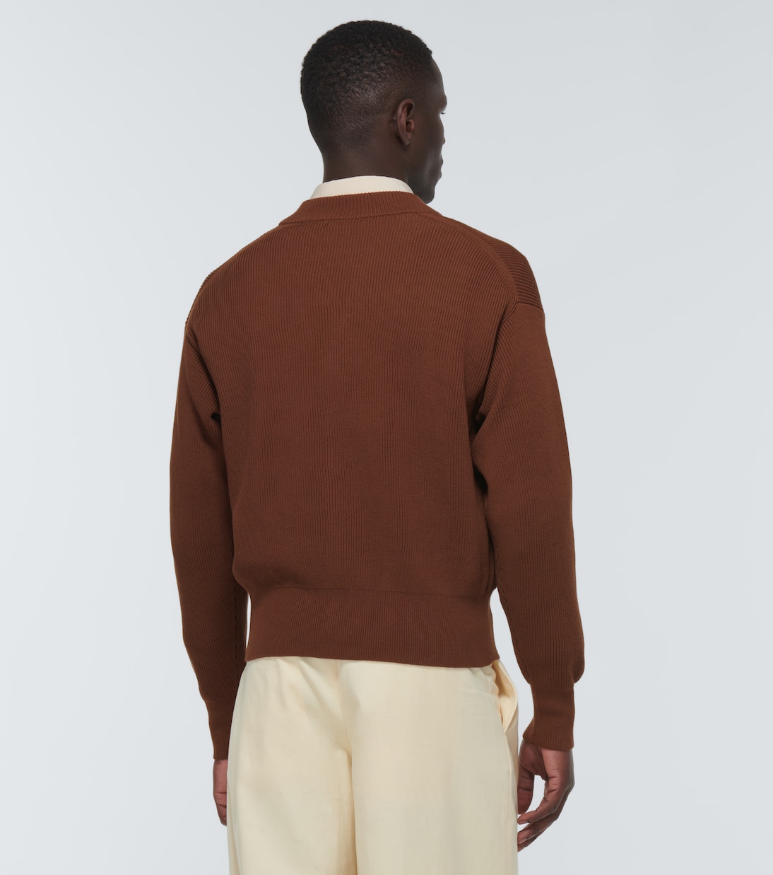 Cotton cardigan in brown - Auralee | Mytheresa