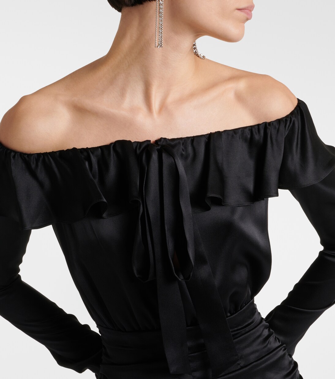 Alessandra Formal One Shoulder Midi Dress