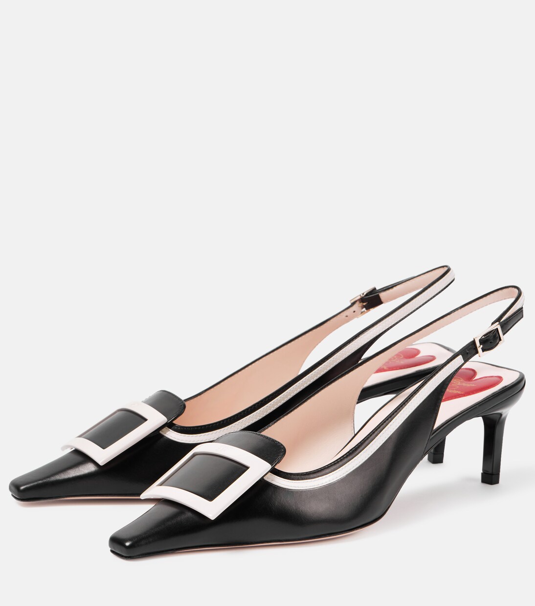 Viv’ Canard 55 Slingback Pumps in Patent Leather