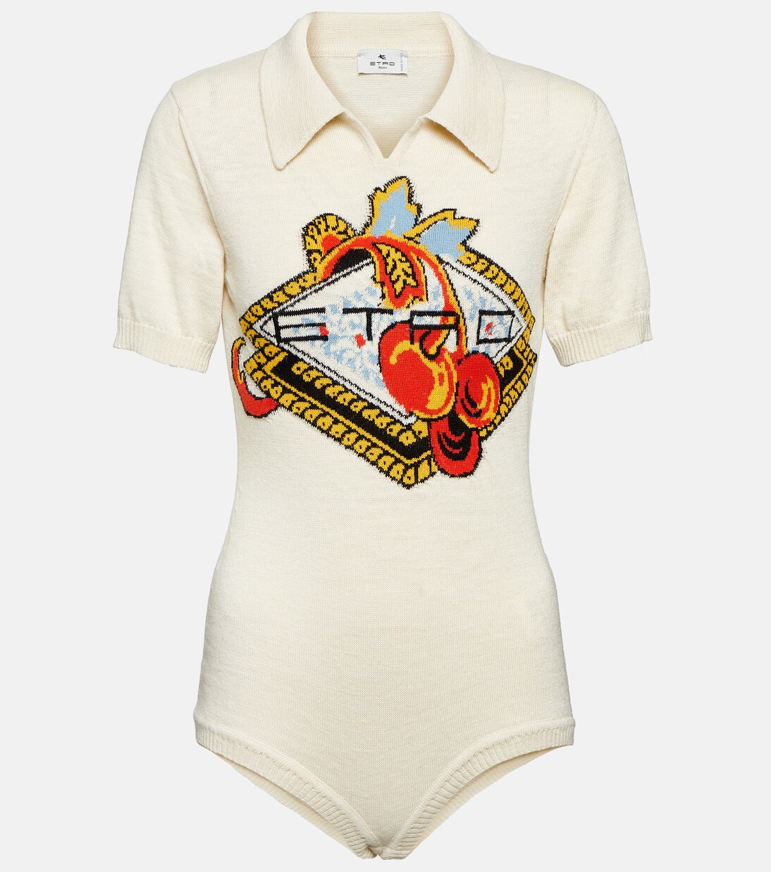Body aus Alpakawolle und Leinen in Weiß - Etro | Mytheresa