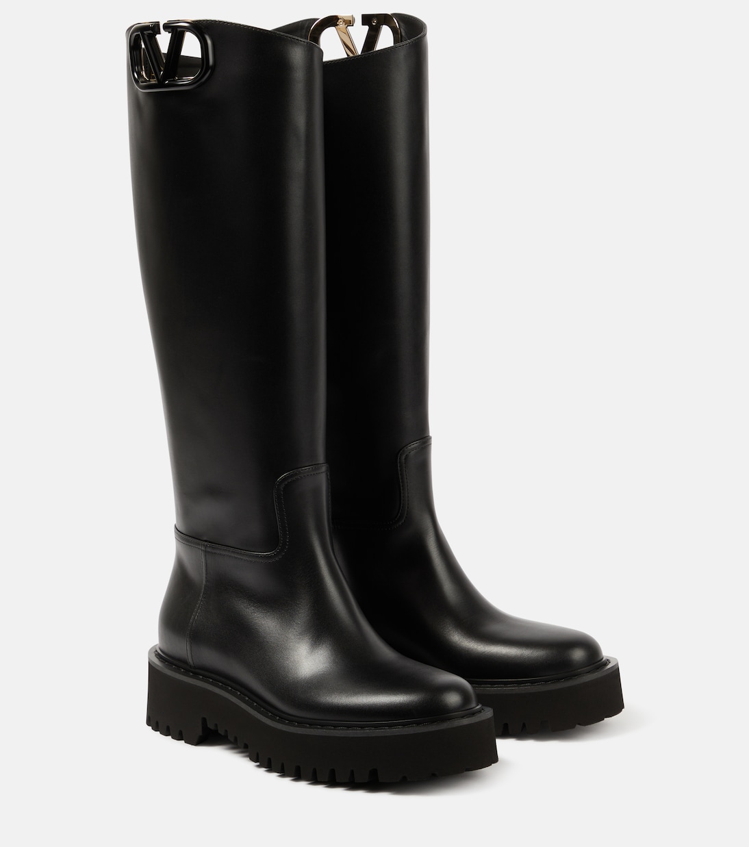 VLogo Signature leather rain boots | Valentino Garavani