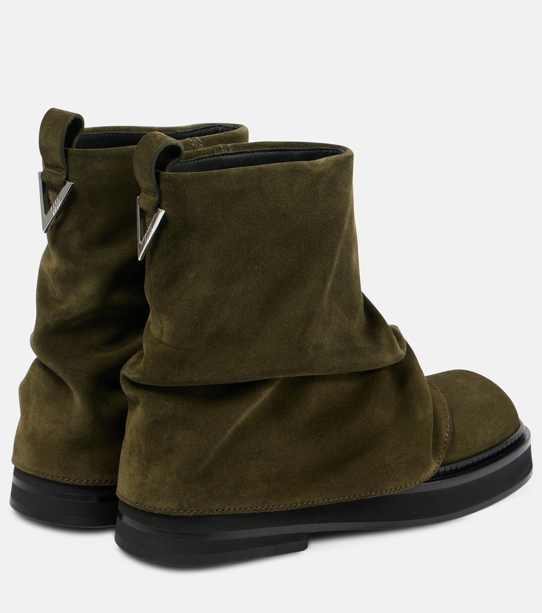 Mini Robin suede ankle boots in green - The Attico | Mytheresa