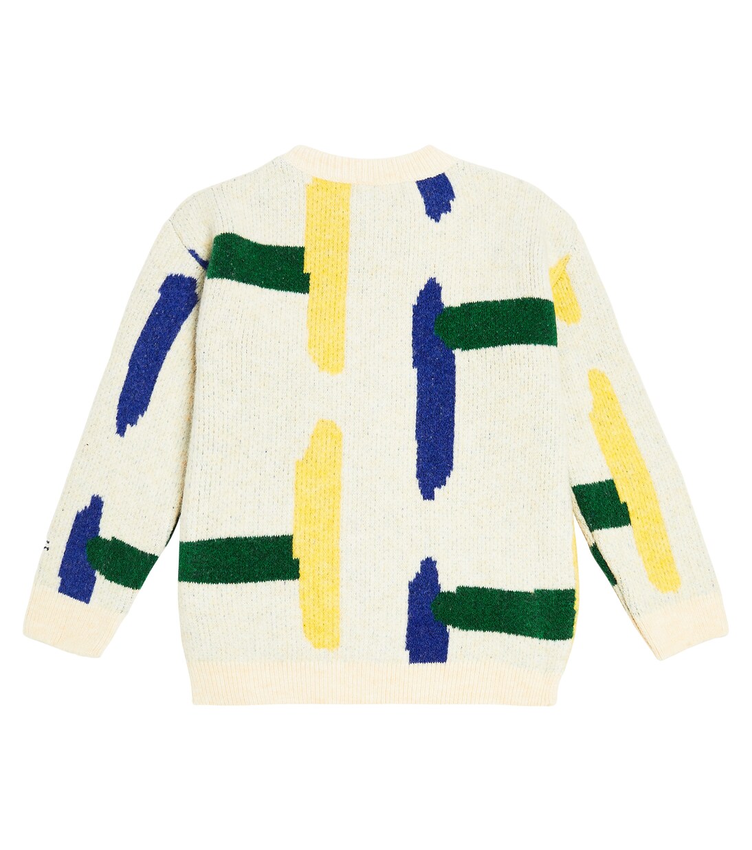 Round Neck Geometric Jacquard Sweater main image 0