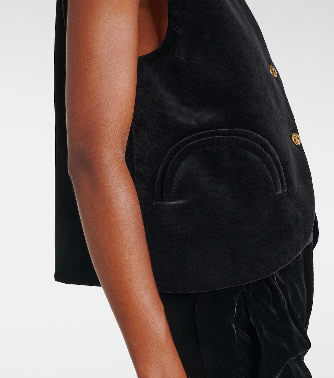Mavezzano Classic Four-Button Wool-Blend Black Vest main image 1