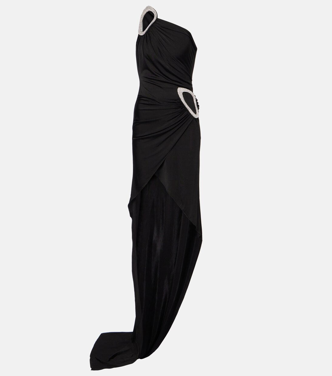 David Koma Ruched Asymmetric Dress Black main image 1