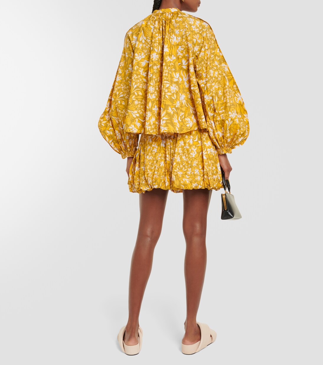 [Jil Sander] Jil Sander 21 Puff Sleeve Gathered Tulle Dress JW IS 0020 Black 32 [Used] [Authenticated and Guaranteed Authentic] 212914