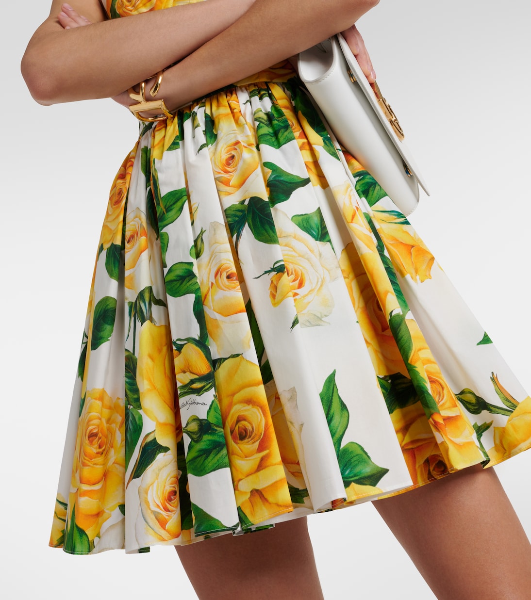 Dolce & Gabbana White Floral Sleeveless Sheath Mini Dress main image 0
