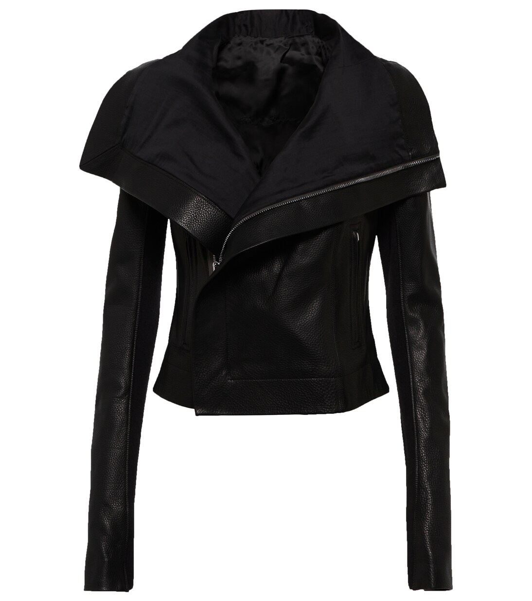 Rick owens style leather jacket