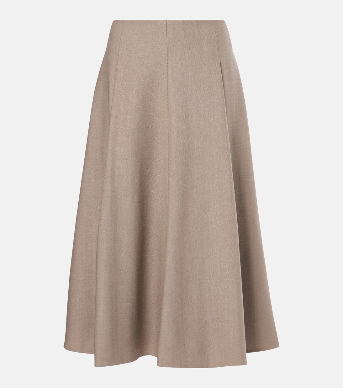 Jupe Mi-longue Brunello Cucinelli Laine/cachemire - Taille XS, Grise, Neuve Avec étiquettes