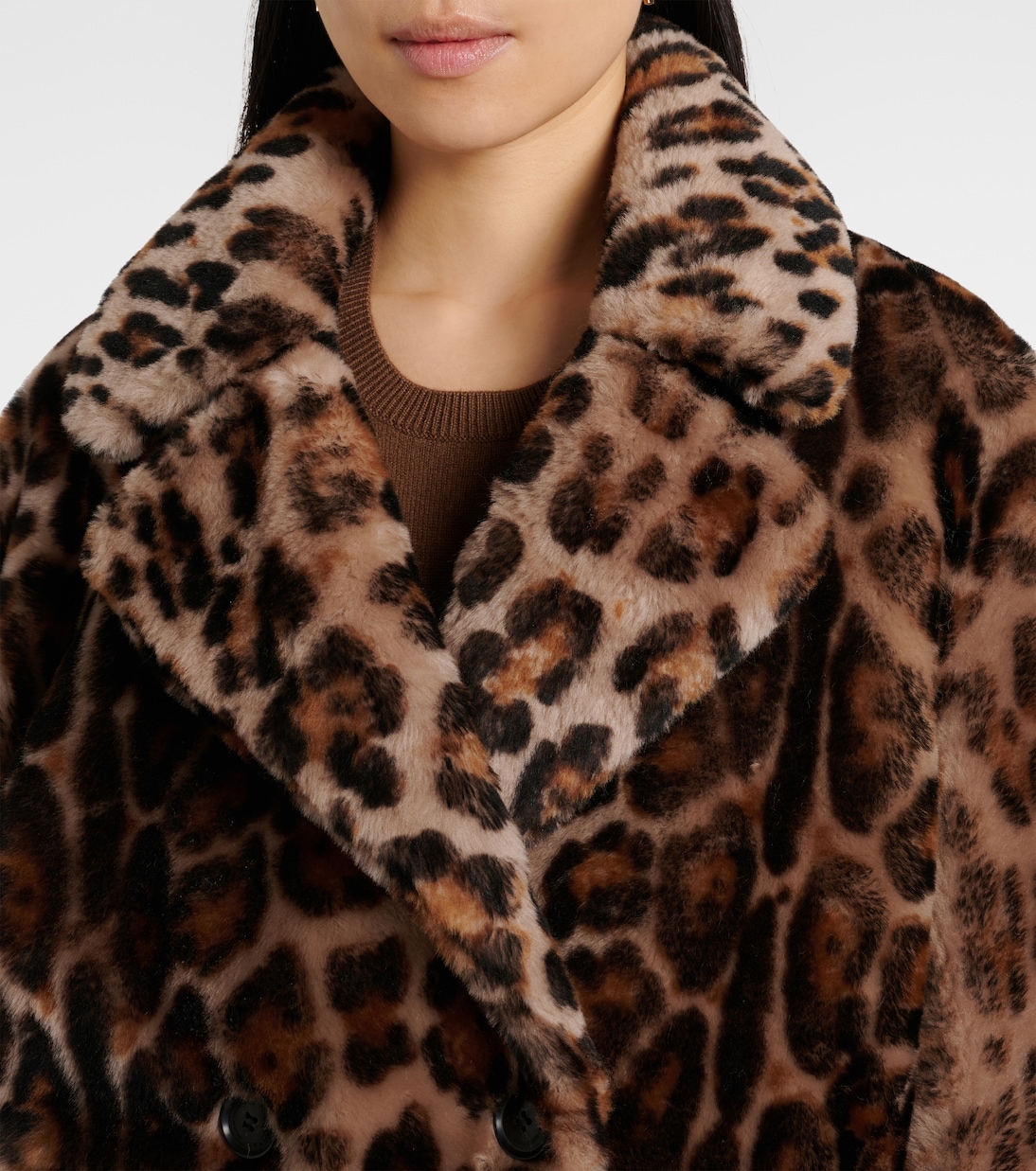 Cleophee leopard print shearling coat in brown Nili Lotan Mytheresa