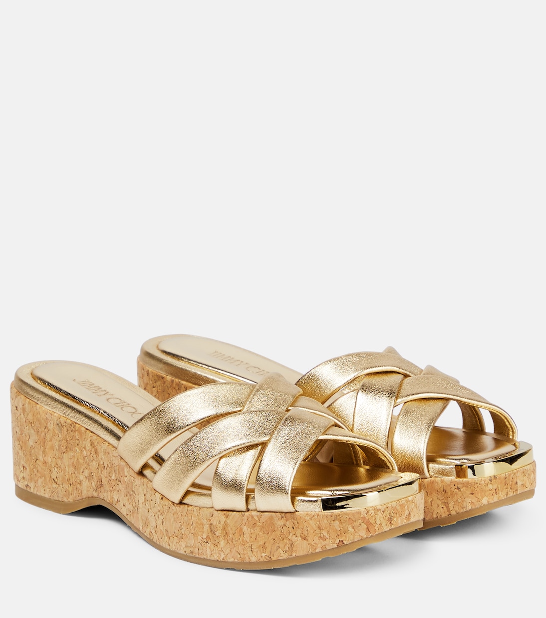 Maribou 50 metallic leather sandals in gold - Jimmy Choo | Mytheresa