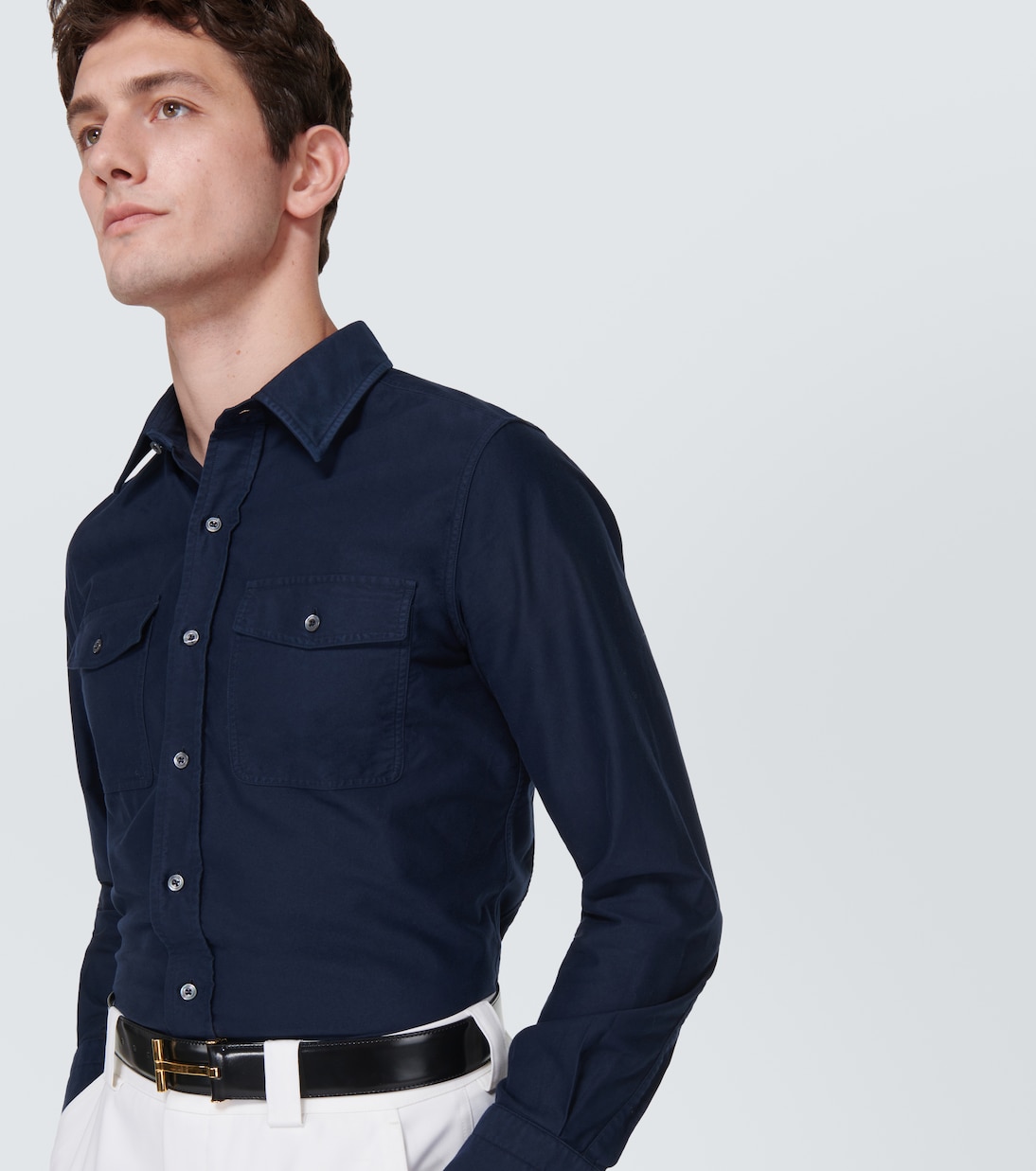 Hemd aus Baumwolle in Blau - Tom Ford | Mytheresa