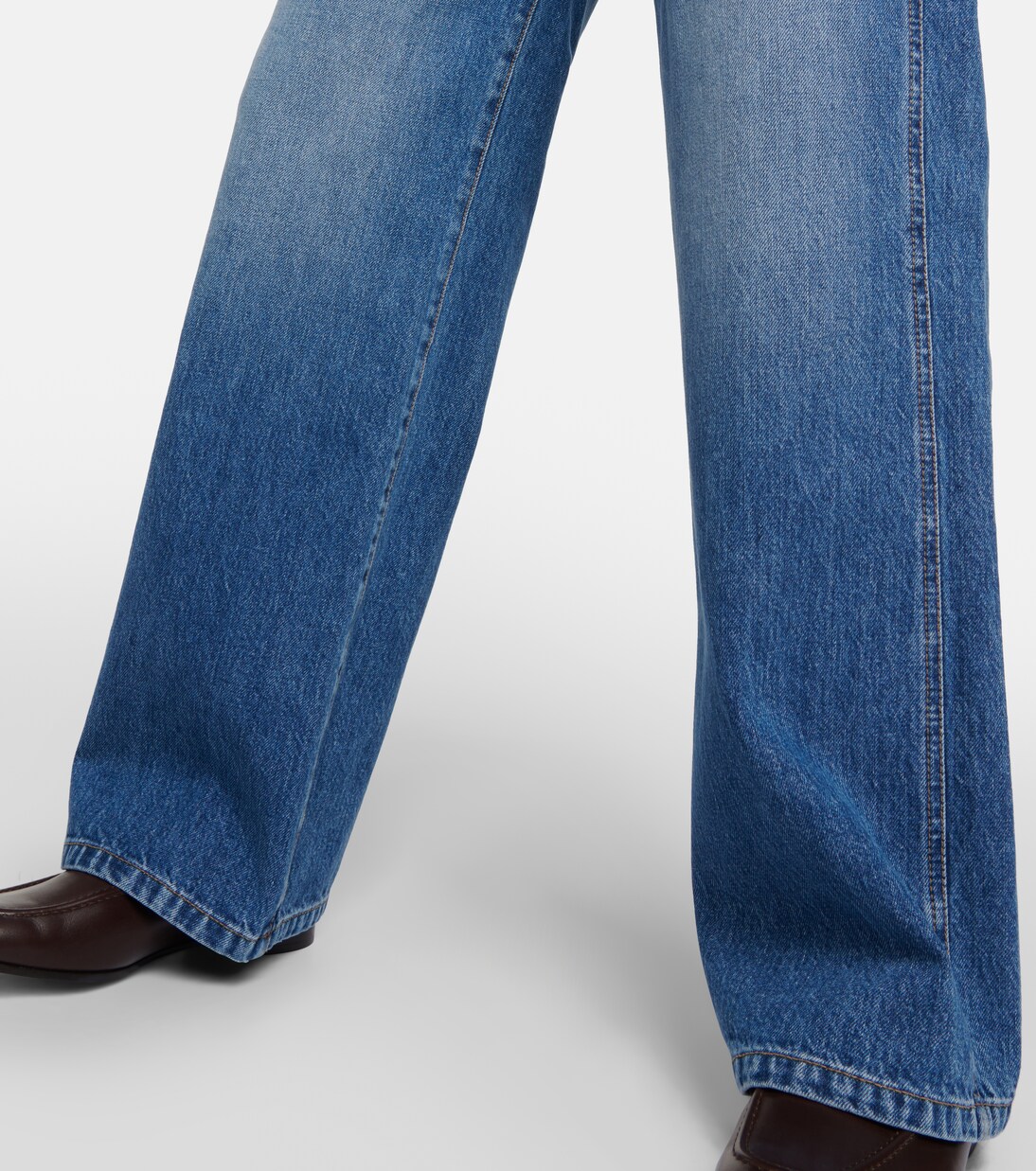 High-rise wide-leg jeans in blue - Brunello Cucinelli | Mytheresa