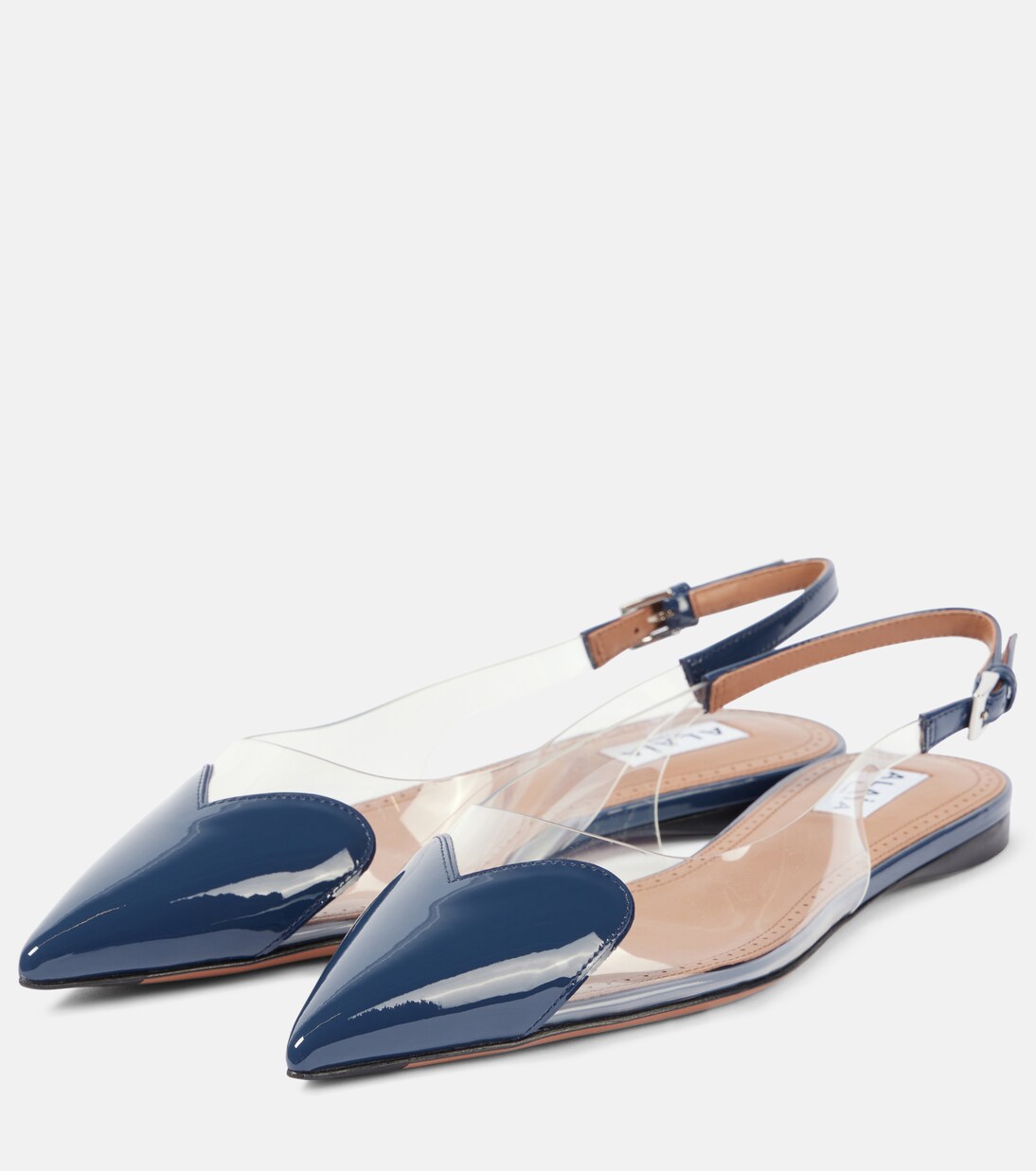 Alaila Le CÅ“ur Slingbacks 60mm In Light Yellow Glossy Lambskin 954831