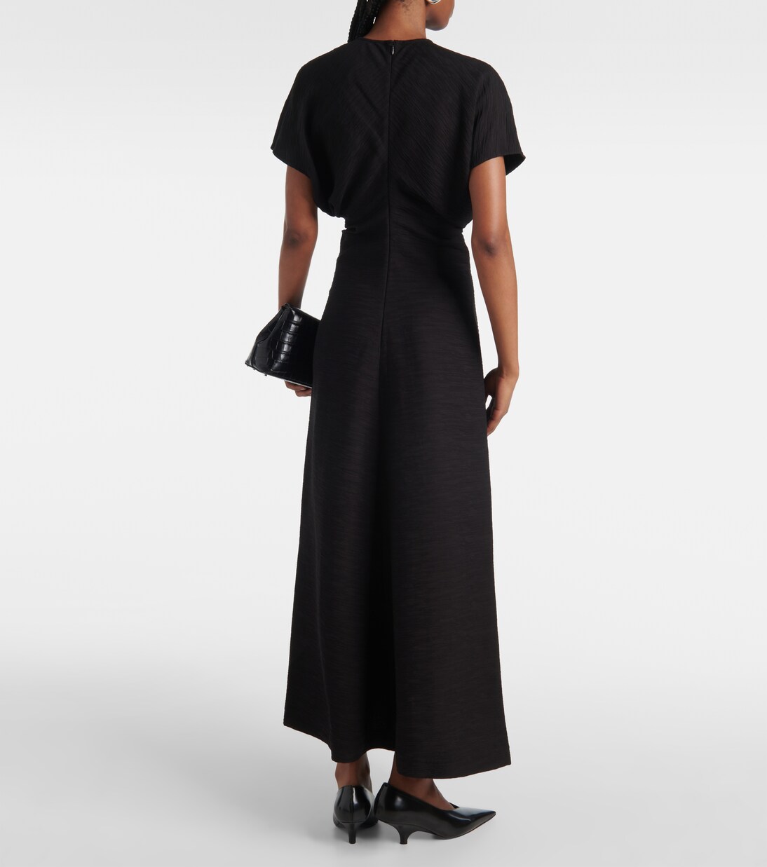 Jupe Midi Georgia Alice Slouch Drill Noir Taille Haute Fendue - Taille XS - Neuf Sans étiquettes