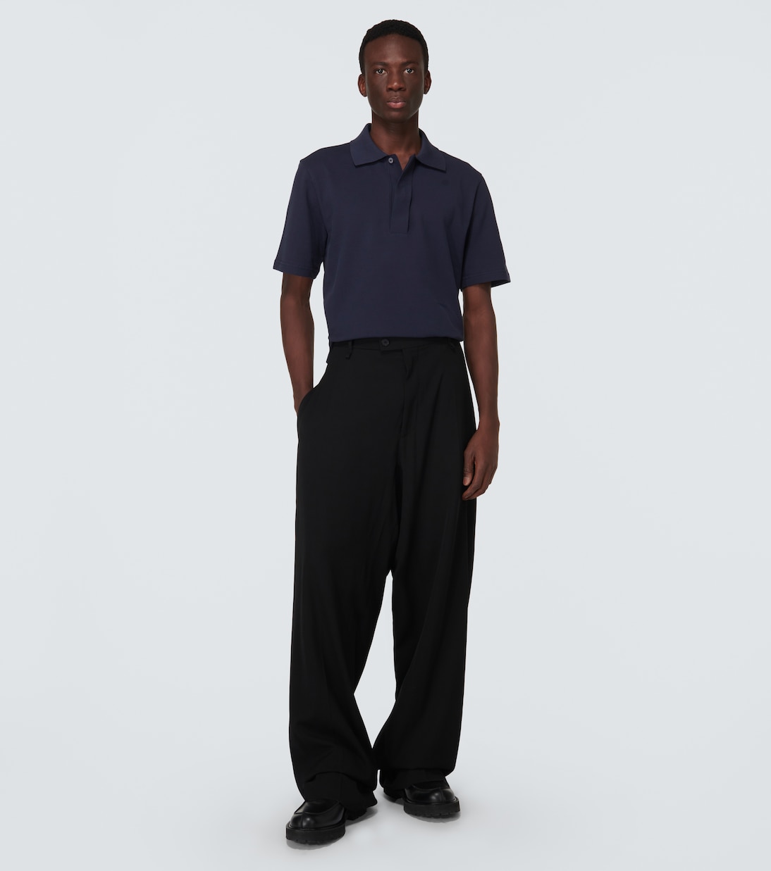 Oversized cotton jersey polo shirt | Lanvin