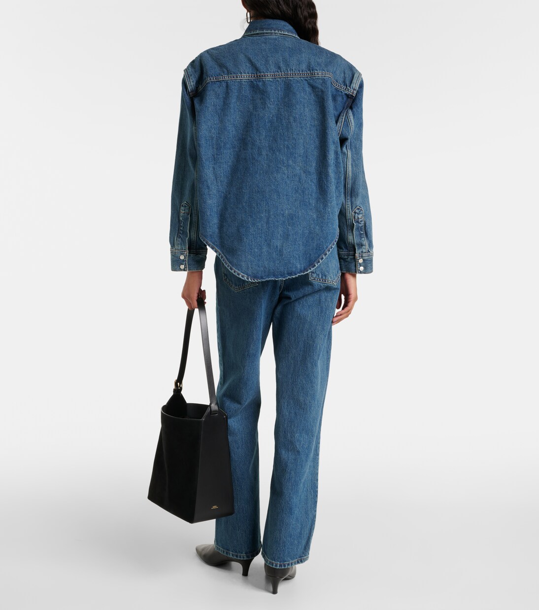 Denim overshirt in blue Wardrobe NYC Mytheresa