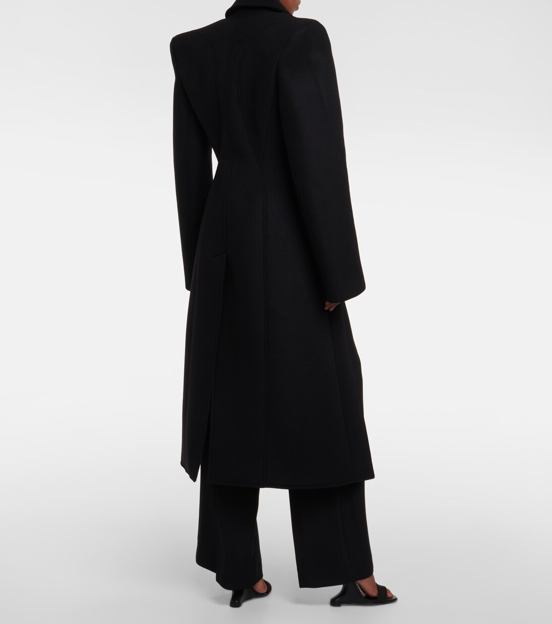 Mantel aus einem Wollgemisch in Schwarz - Mugler | Mytheresa