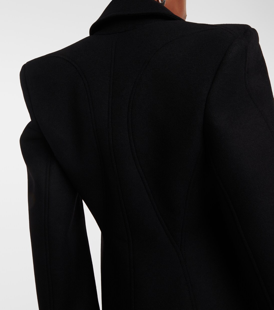 Mantel aus einem Wollgemisch in Schwarz - Mugler | Mytheresa