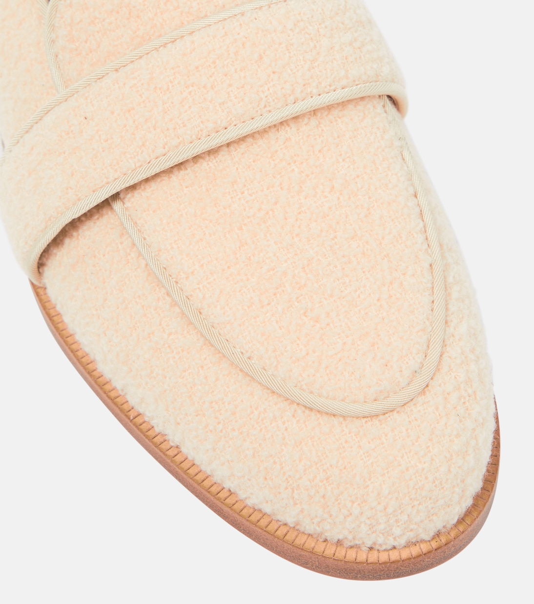 Loafers Martin aus Bouclé in Nude - Aquazzura | Mytheresa 