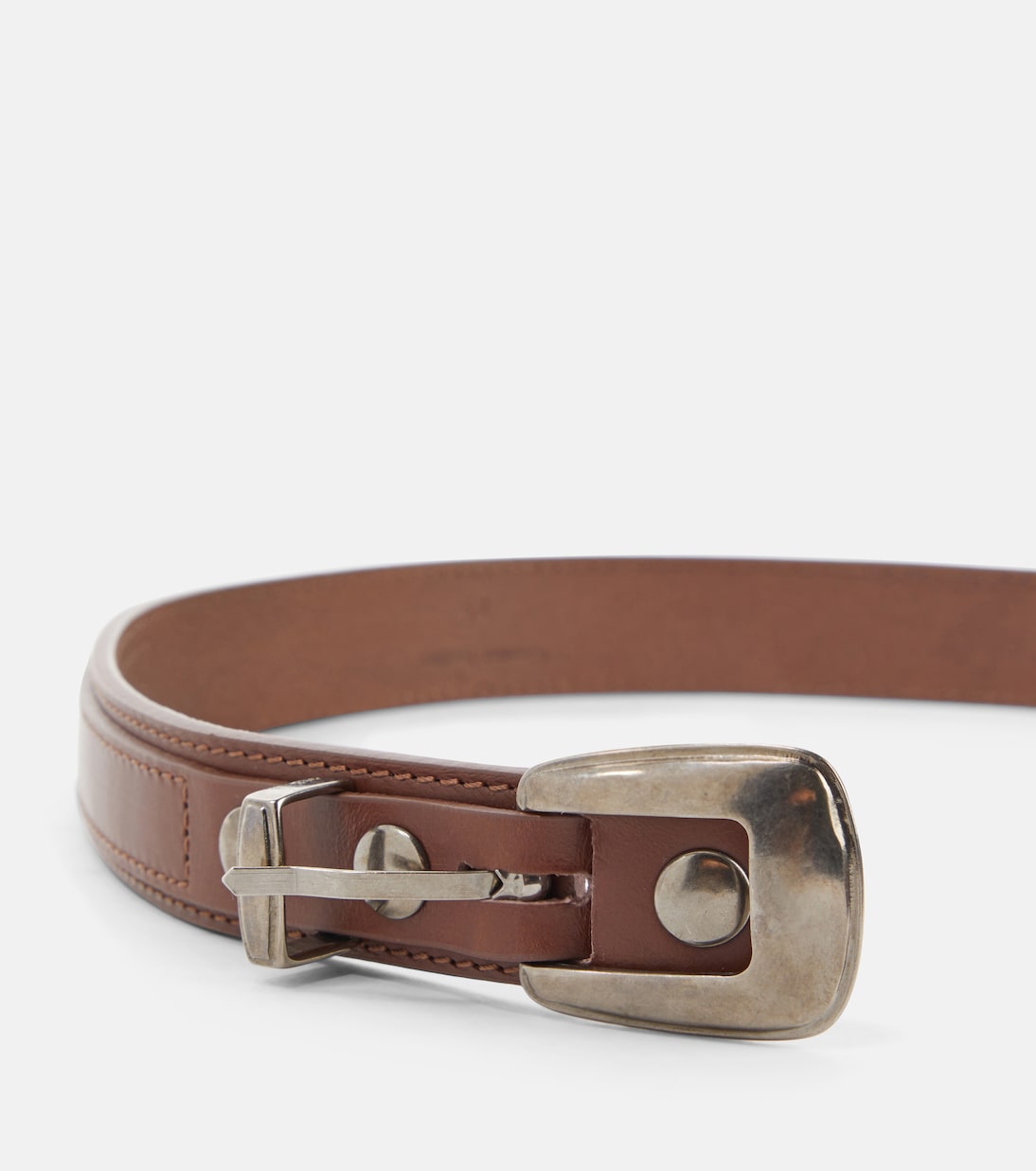 Leather belt in brown - Lemaire | Mytheresa 