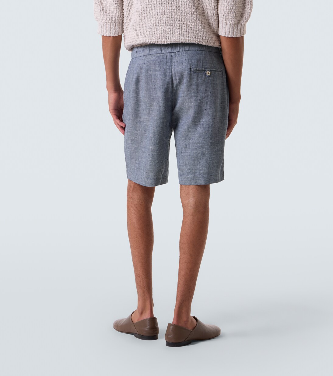 Felipe linen and cotton shorts in blue - Frescobol Carioca | Mytheresa