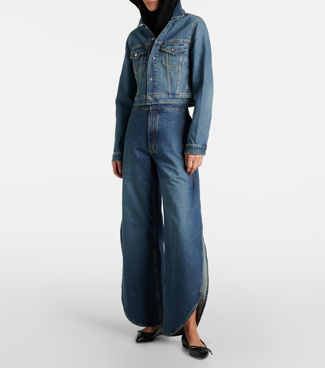 Denim jacket in blue - Alaia | Mytheresa