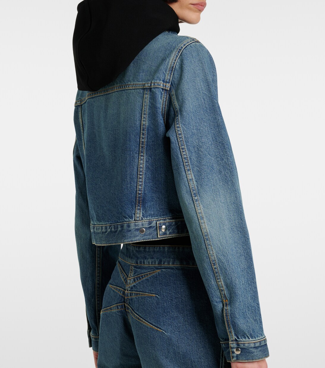 Denim jacket in blue - Alaia | Mytheresa