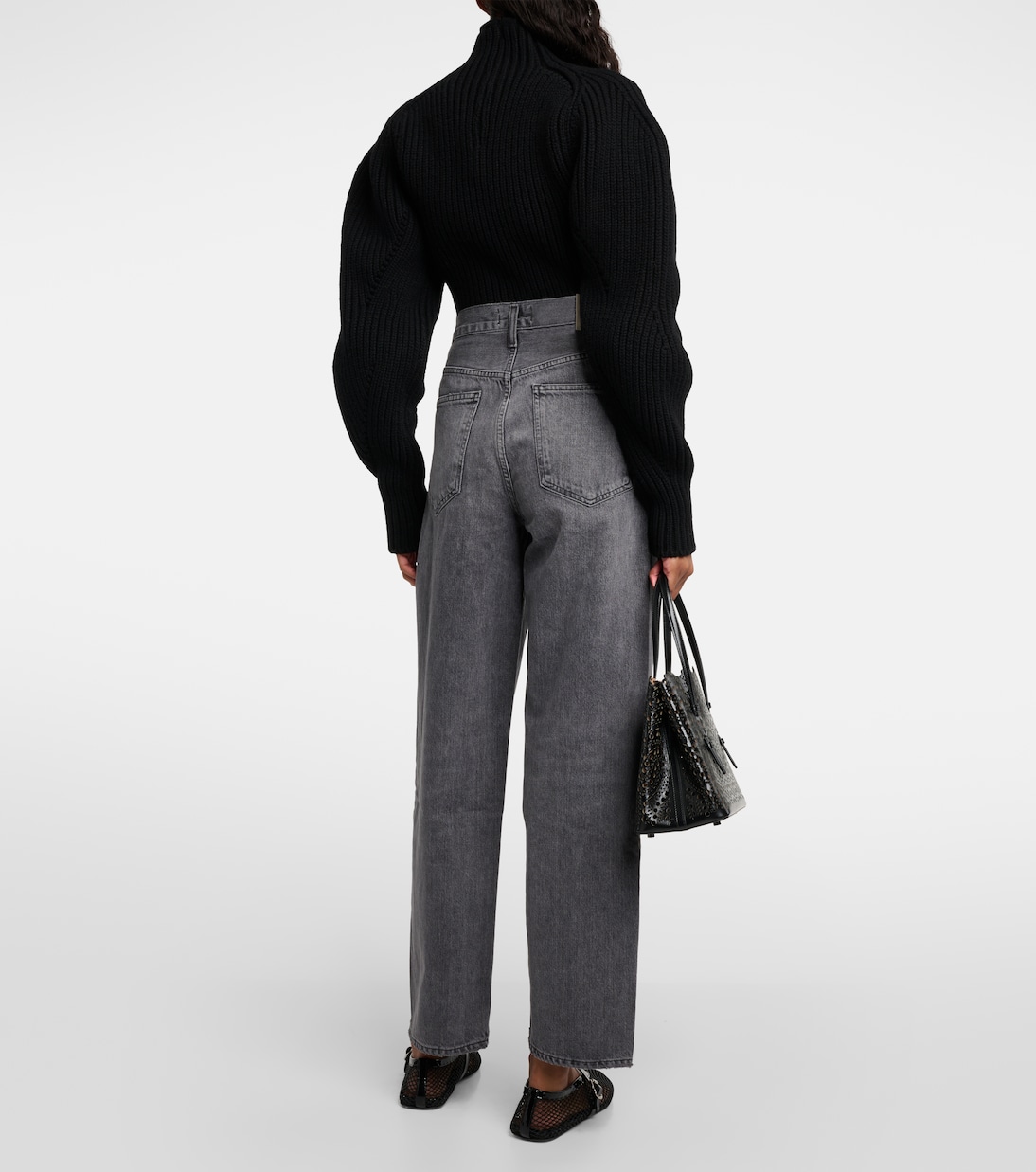 Criss Cross highrise straight jeans in grey Agolde Mytheresa