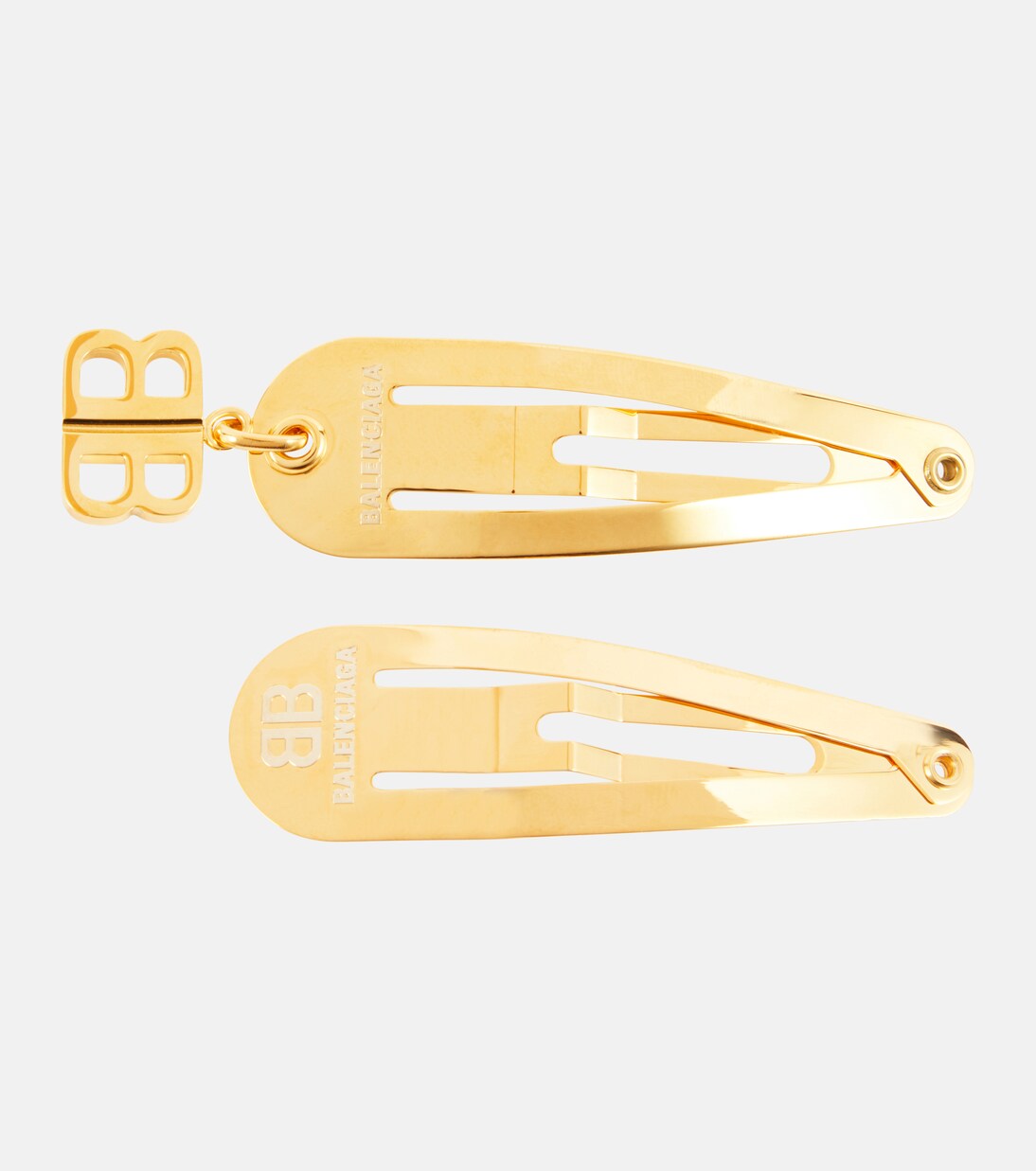 Set of 2 hair clips in gold Balenciaga Mytheresa
