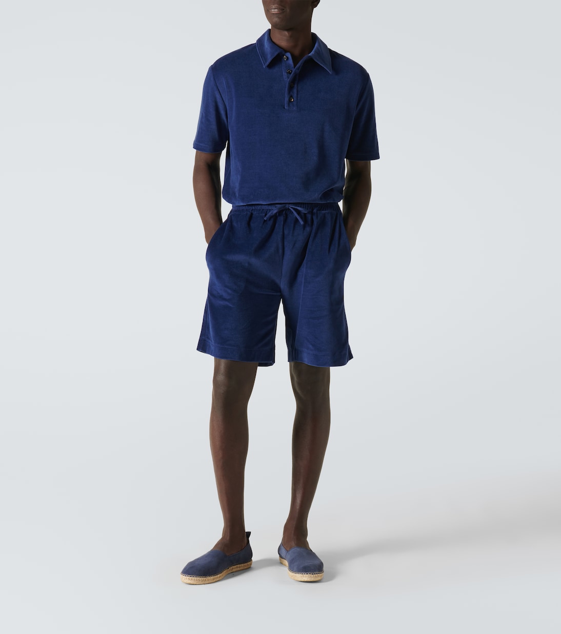 Espadrilles Helio aus Veloursleder in Blau - Frescobol Carioca 