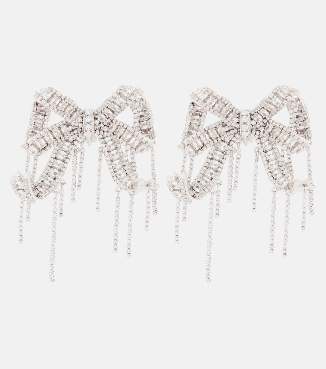 self-portrait Women's Crystal Flower Earrings Silver main image 1