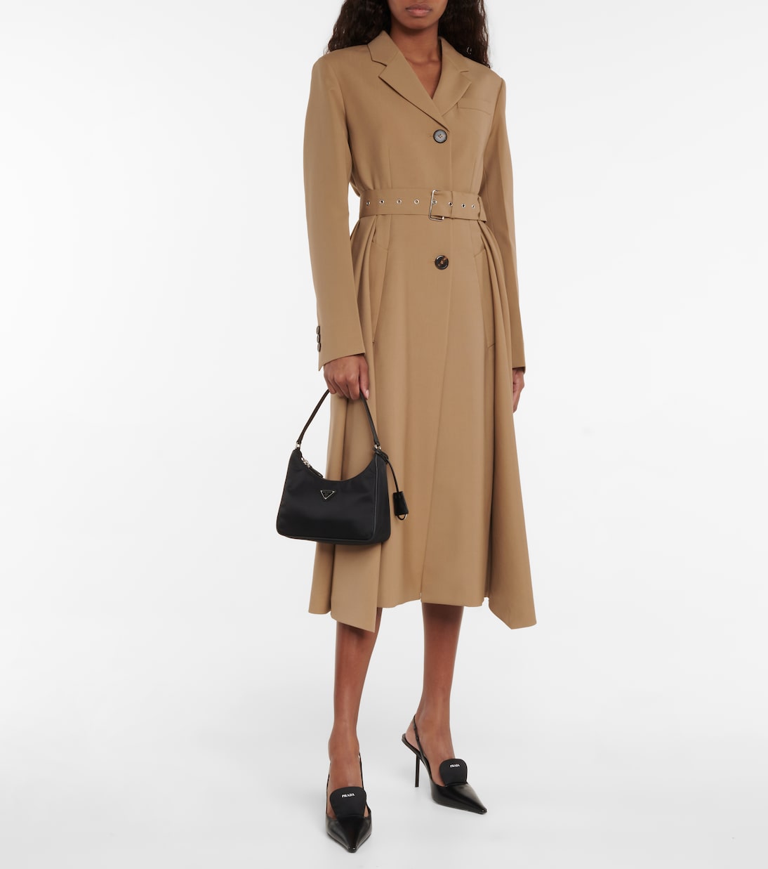 Mantel aus Schurwolle in Beige - Prada | Mytheresa