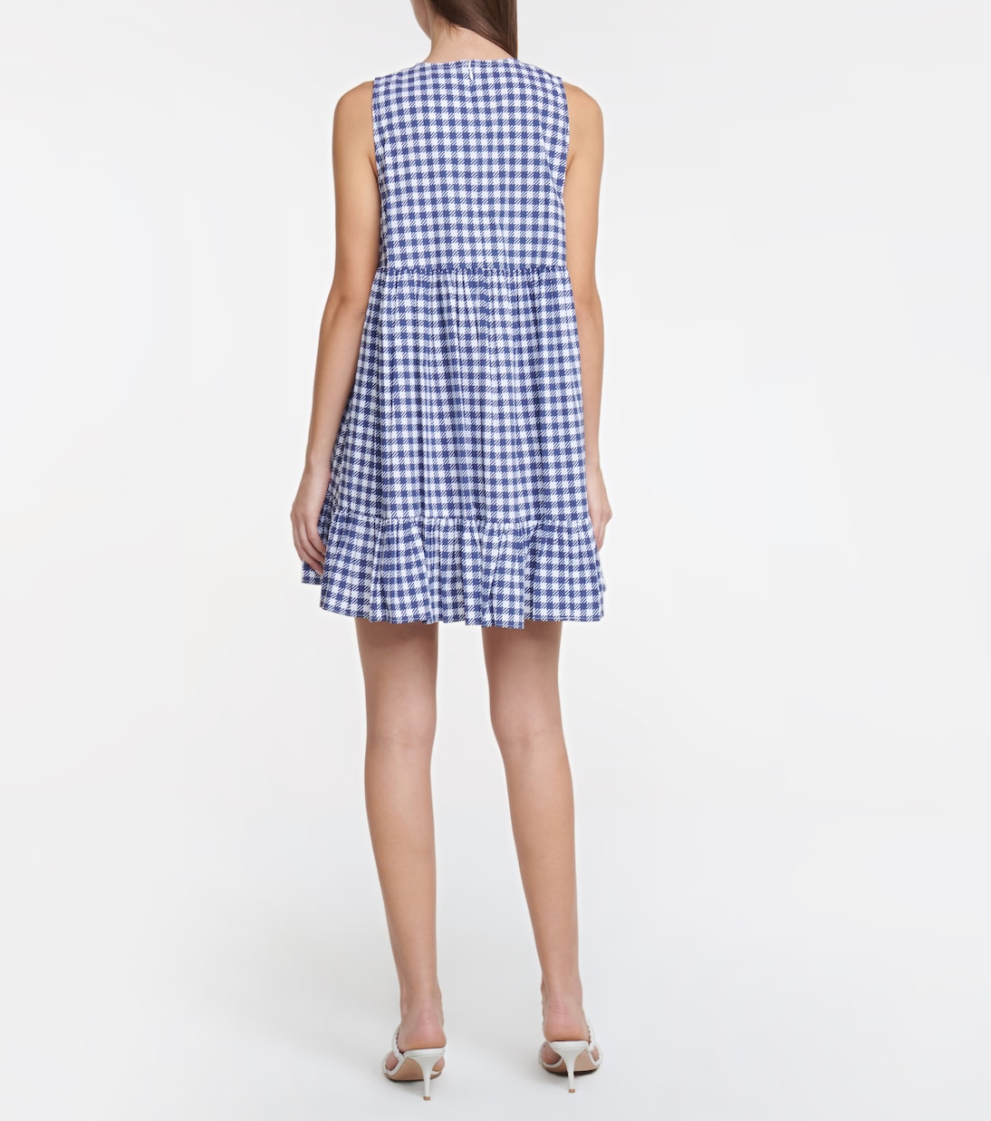 Miriam checked minidress in blue - Caroline Constas | Mytheresa