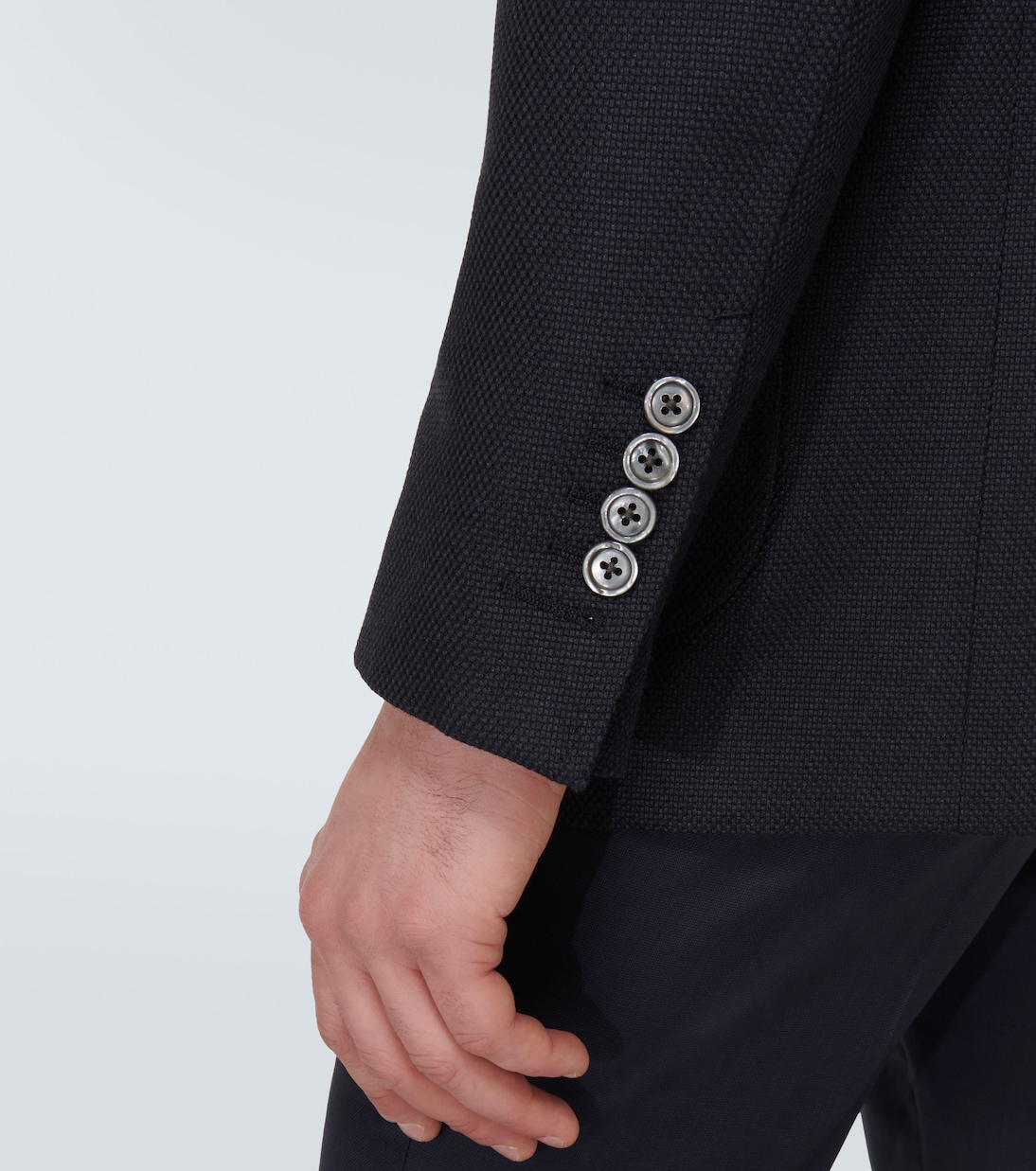 Shelton wool, mohair, and silk blazer in blue Tom Ford Mytheresa