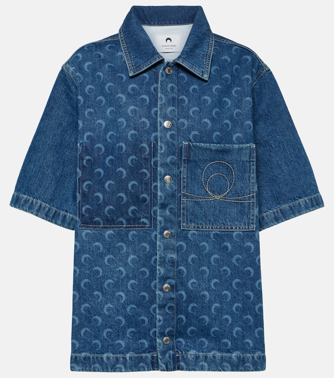Marine Serre Blue Denim Shirt main image 1