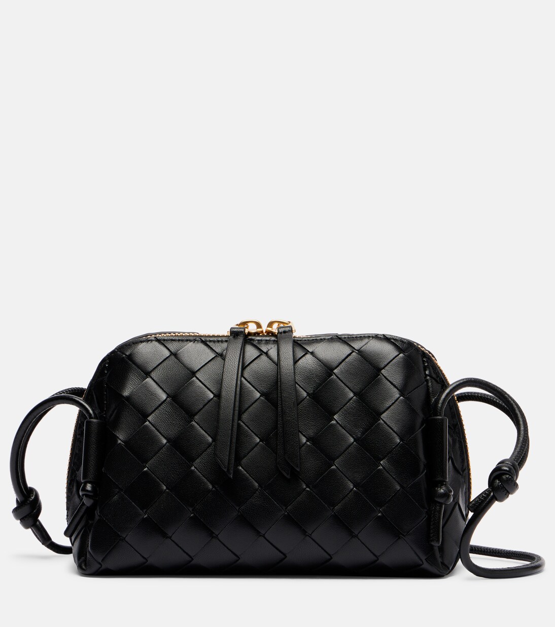Bottega Veneta 2026 Concert Pouch Bag 18.5 Gold Metallic Intrecciato Leather