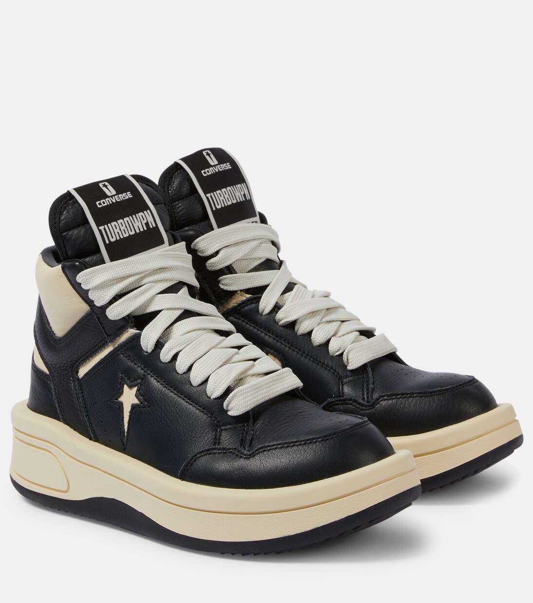 X Converse Plateau-Sneakers Turbowpn aus Leder in Schwarz - Rick  