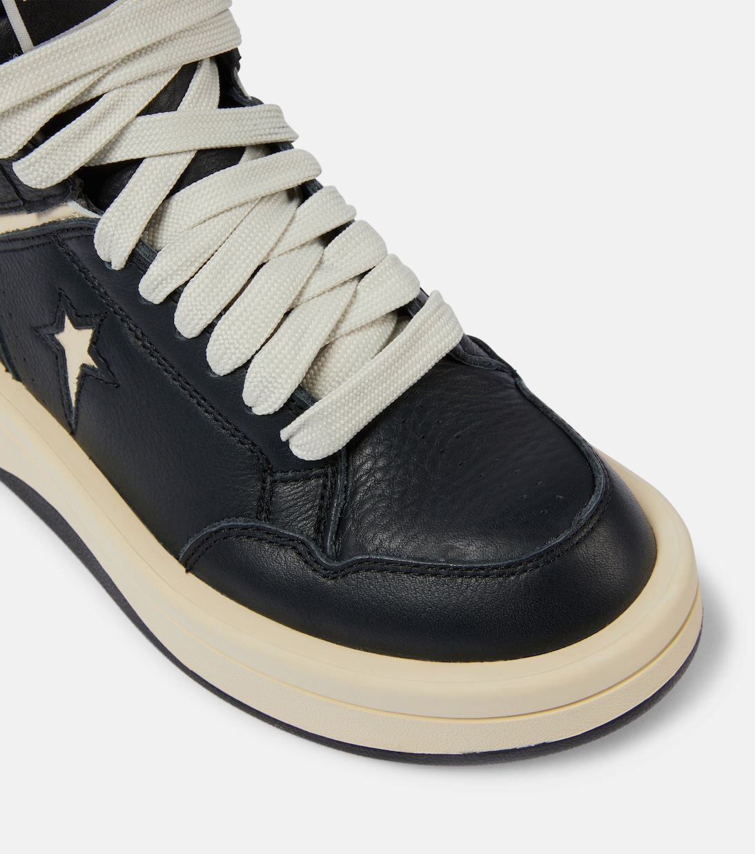 x Converse Turbowpn leather platform sneakers in black - Rick  