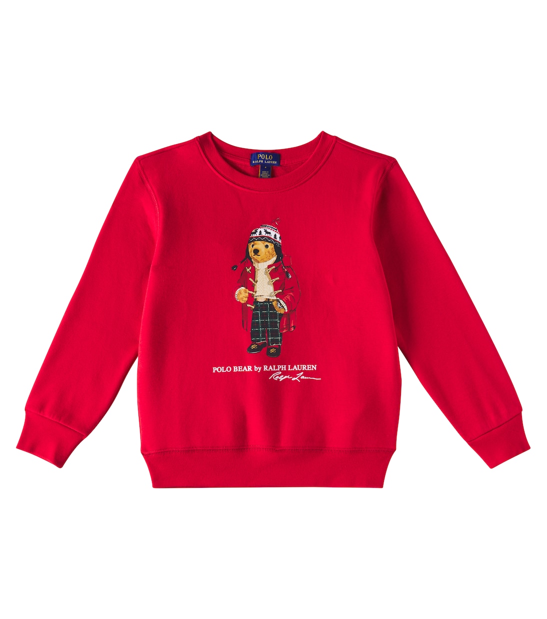 Polo Bear cotton blend sweatshirt in red Polo Ralph Lauren Kids Mytheresa