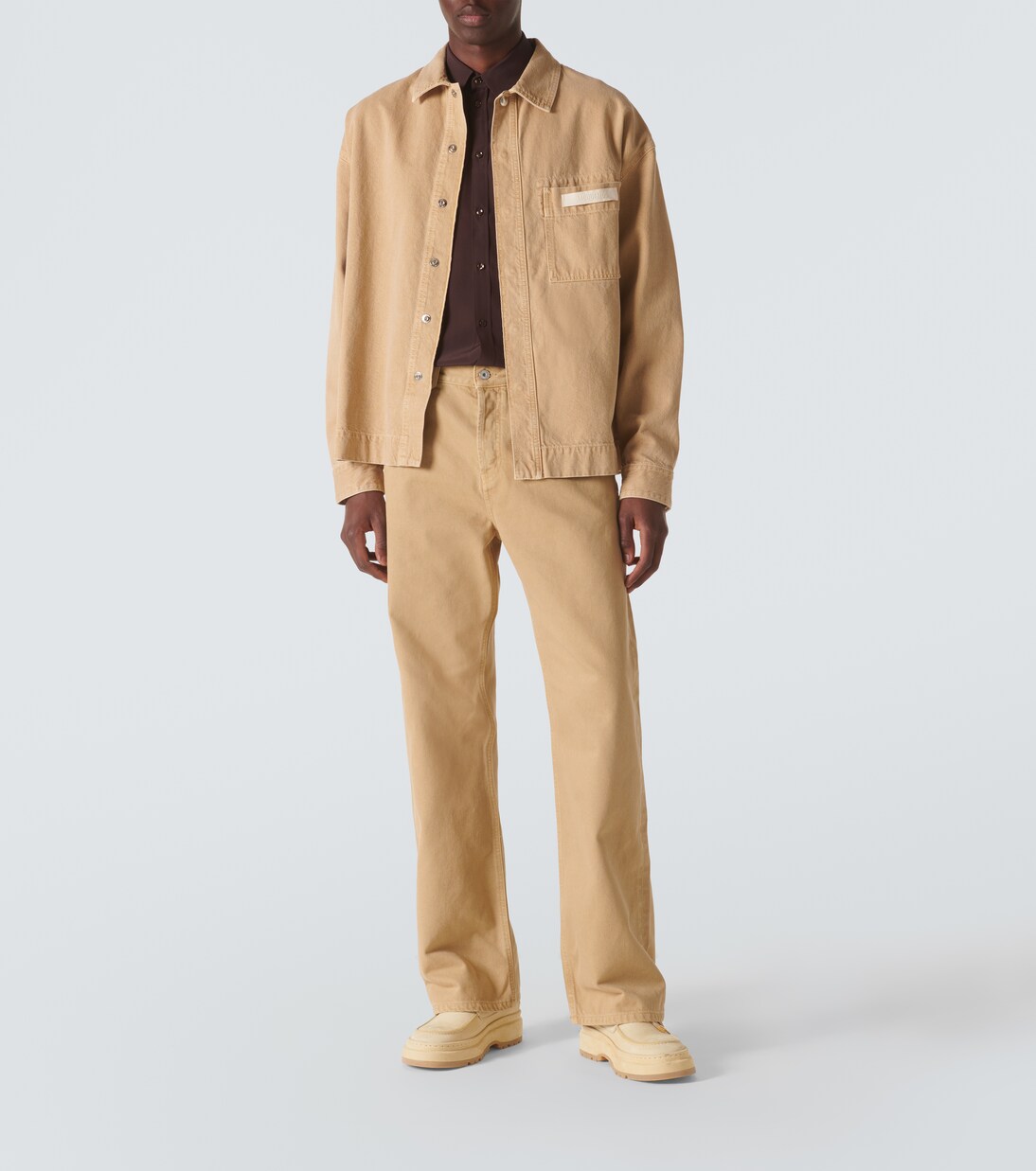 La Chemise De Nimes denim overshirt in beige - Jacquemus | Mytheresa 