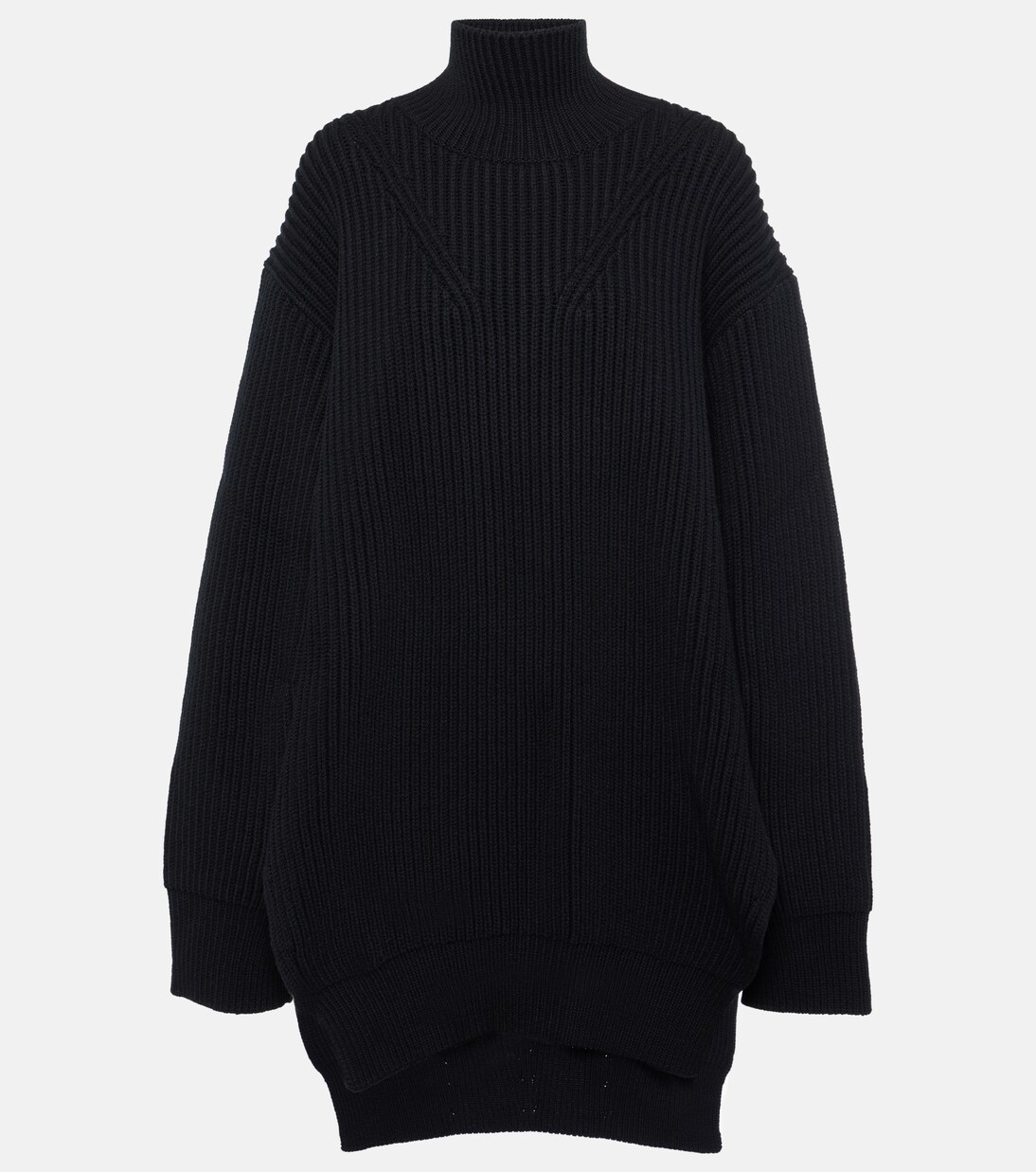 Jil Sander Black Wool Turtleneck