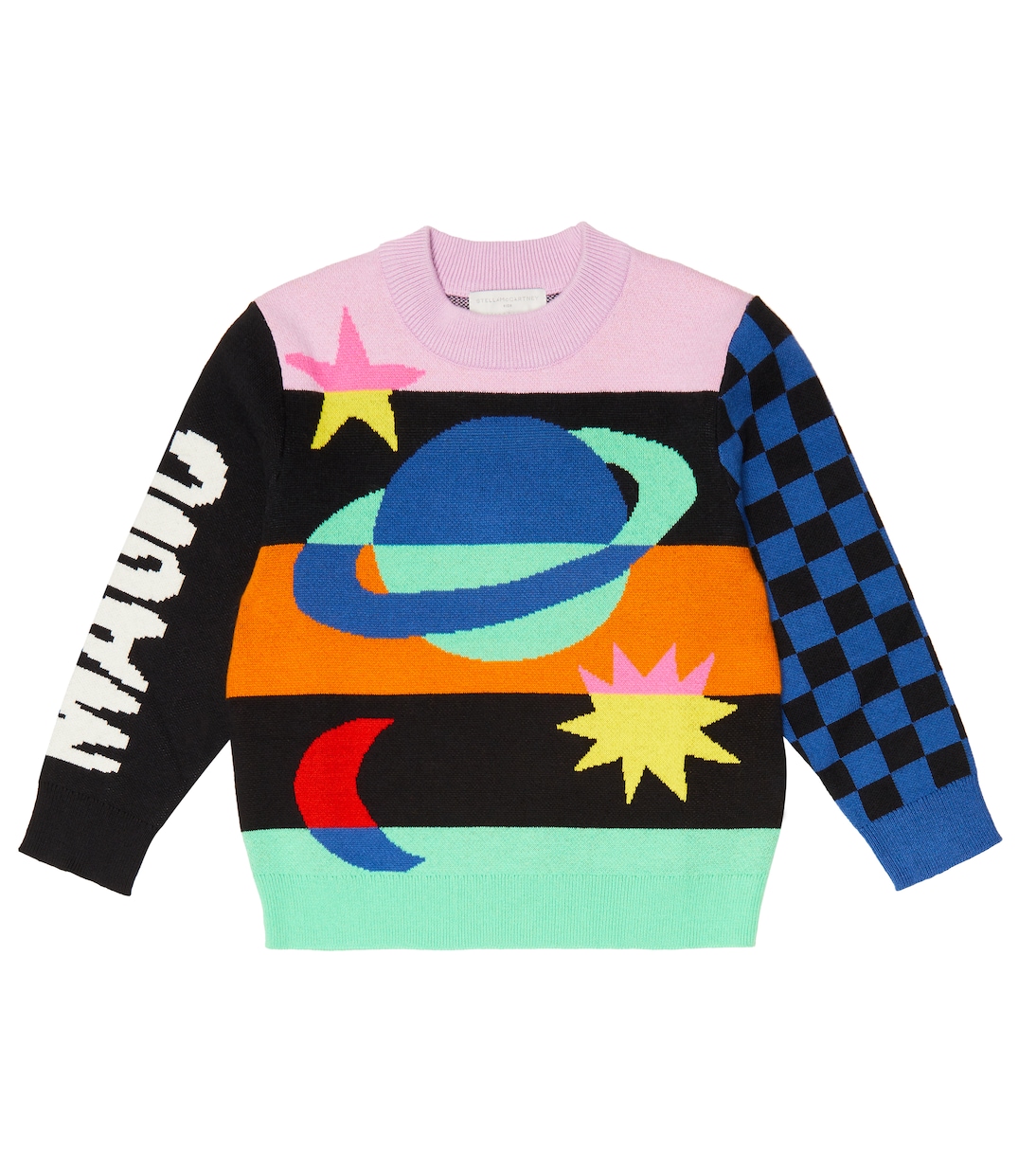 Jacquard cotton-blend sweater in multicoloured - Stella Mc Cartney 