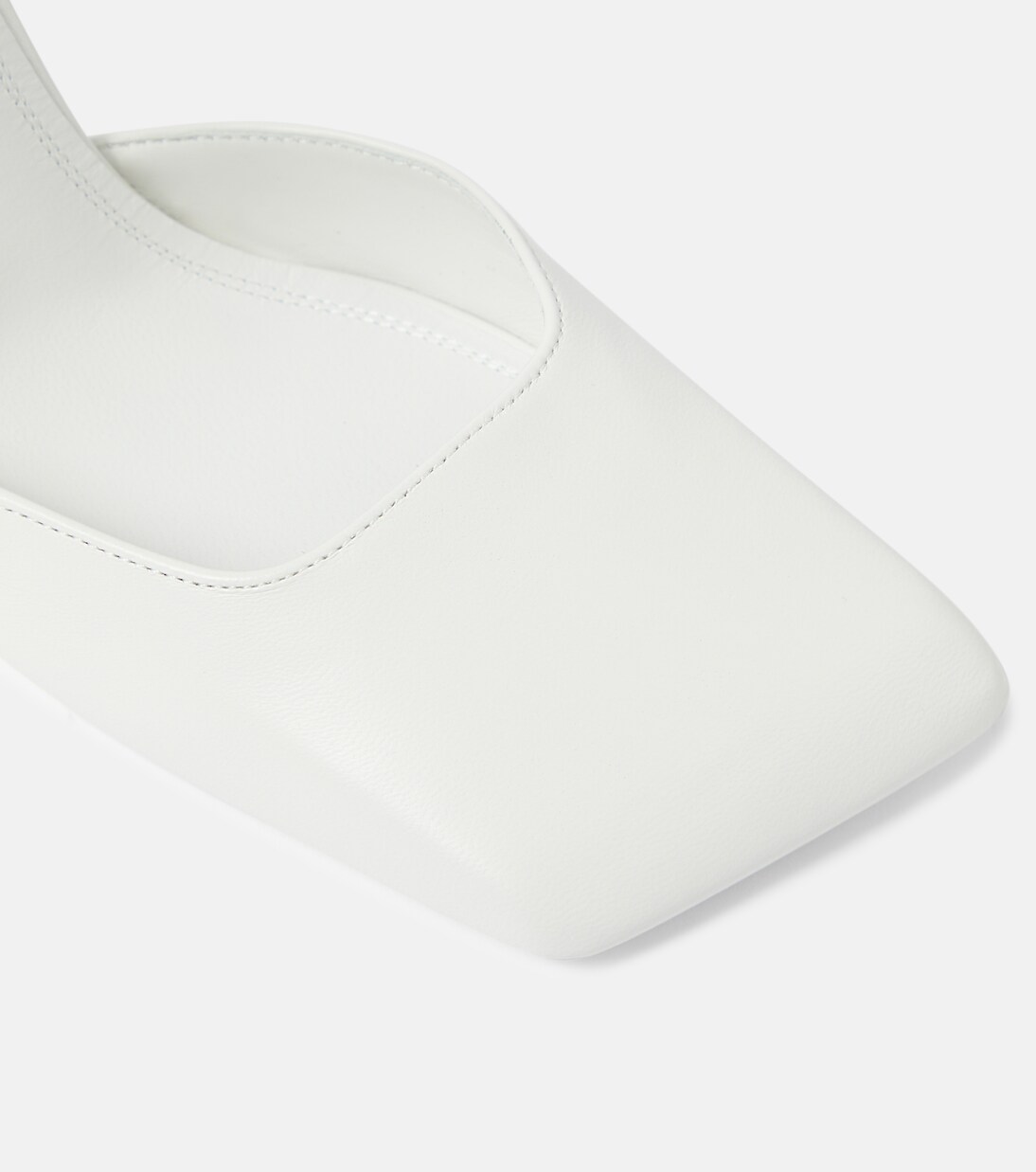 amina muaddi white pumps