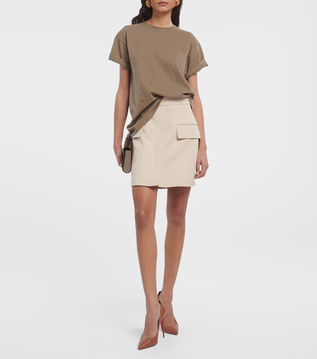 Minirock Nuoro aus einem Wollgemisch in Beige - Max Mara | Mytheresa