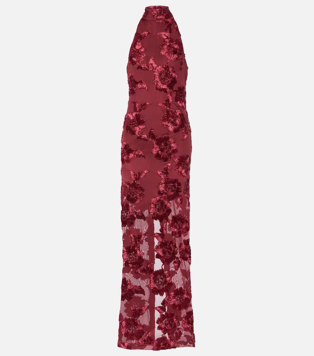 Halterneck Ruched Gown