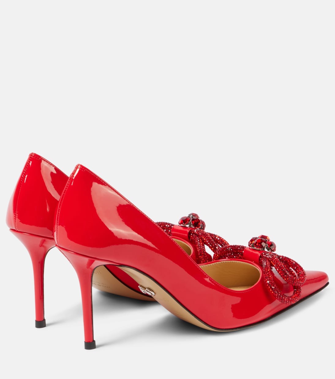 Verzierte Pumps 85 aus Lackleder in Rot - Mach Mach | Mytheresa